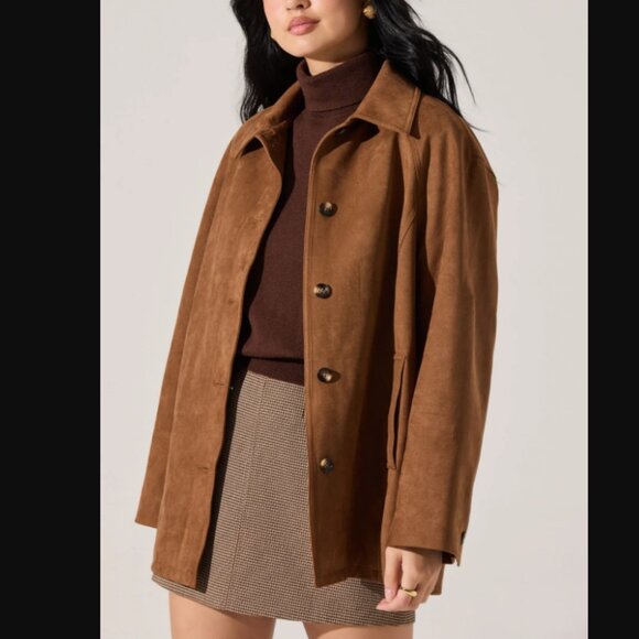 ASTR The Label Presleigh Faux Suede Jacket NWT Size Medium - Picture 1 of 4